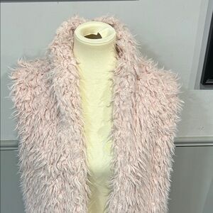 Frazzle Light Pink Faux Fur Vest